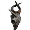 Image 2 : Lot of Theatrical Costume Pieces - Striped Coat & Horned Skull Mask (Fantasy/Medieval Style)