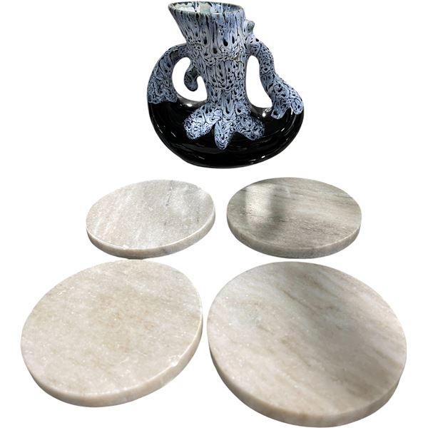 Group of Small Vase & Coasters