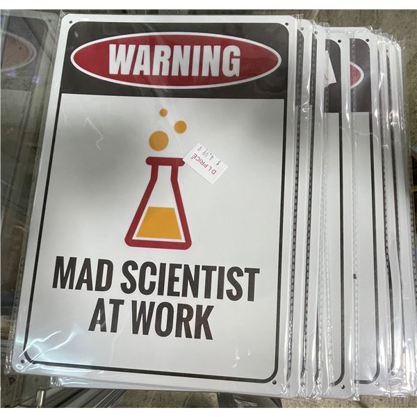 Large Group of - "Warning Mad Scientists At Work"