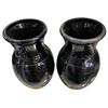 Image 2 : Group of 2 Black Vases