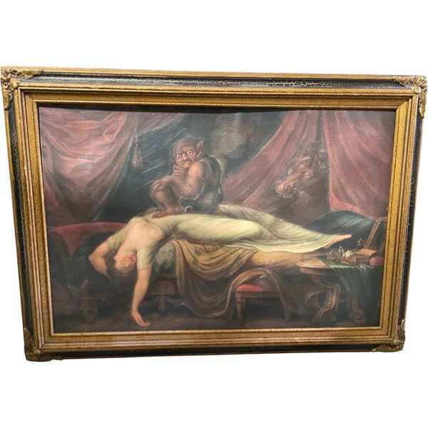 Framed Classical Style Figural Scene Artwork, H30" x W42"