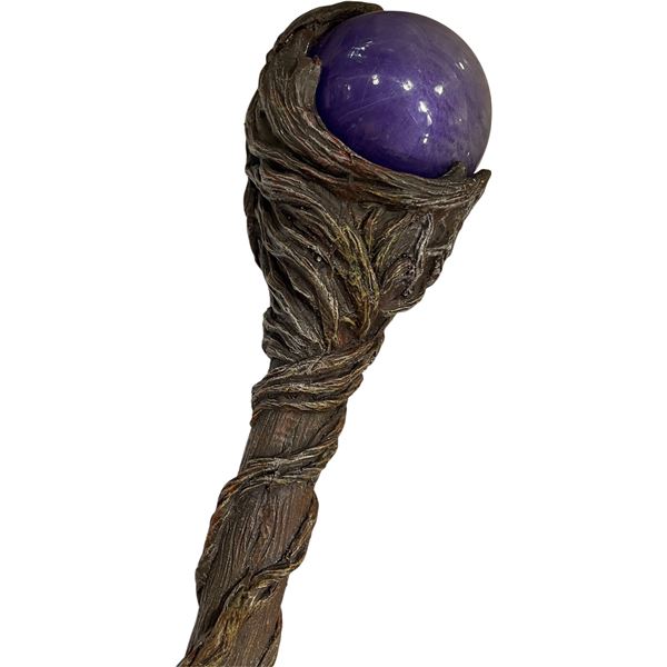Decorative Fantasy Wizard Staff with Faux Crystal Top - Film/TV Wardrobe