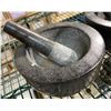 Image 3 : Pair of Granite Mortar & Pestle Sets
