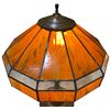 Image 2 : Amber Stained Glass Pendant Lamp