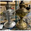 Image 4 : Assorted Vintage Oil Lamp Bases & Parts (Brass & Metal - 5 Pieces)