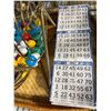 Image 2 : Bingo Cage Set with Cards & Misc. Items
