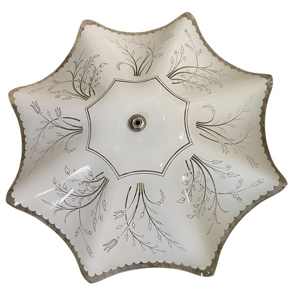 Frosted Glass Floral Ceiling Light Shade