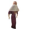 Image 2 : Female Mannequin with Burgundy Dress & Faux Fur Stole - From Witch Show