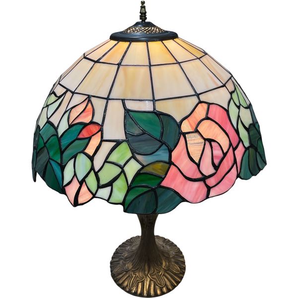 Stained Glass Floral Lamp