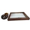 Image 1 : Wooden Display Case with Glass Lid, H2.5" x W13" x D16.5"