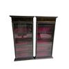 Image 1 : Pair of Wall-Mounted Key Storage Cabinets with Glass Doors, H34" x W15.5" x D3" Each