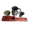 Image 2 : Assorted Pewter Pitcher, Decor Keys, Wooden Box, and More Decor Tabletop Item