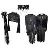 Image 1 : Lot of Gothic Black Lace Apparel - Dresses, Crop Top, Scarf & Choker Accessories (Various Sizes)