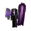 Image 1 : Lot of Gothic Purple & Black Velvet Dresses with Sheer Shawl and Accessories (Various Sizes)