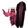 Image 1 : Lot of Gothic Burgundy Dress, Corset Top & Velvet Cape Ensemble (Various Sizes)