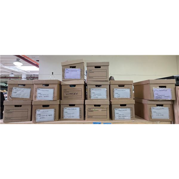 Large Shelf Group of Misc - Frames, Glass Vessels, VHS, DVD, Glassware, Lamps, Sconces, Etc.