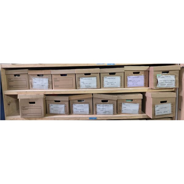 Large Shelf Group of Misc - Decorative Glass Bowls, Mattress Pump, Office Supplies, Glass Bowls, Spa