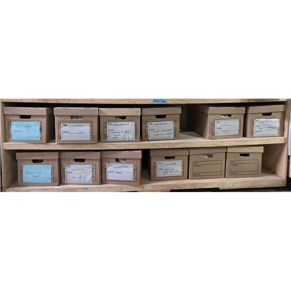 Large Shelf Group of Misc - Decorative Glass Bowls, Plates, Dishes, Coffee Mugs, Party Supplies, Pla