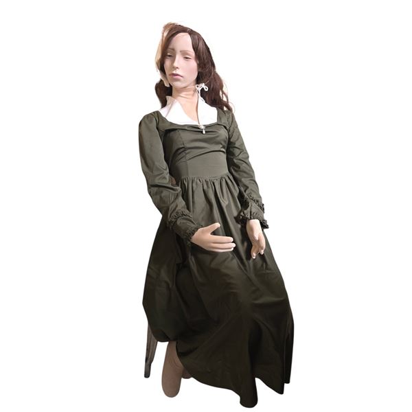 Female Mannequin in Colonial-Style Dress & Bonnet - From Witch Show