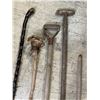 Image 3 : Group of Garden Tools and Rustic Walking Sticks