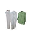 Image 1 : Mixed Medical Scrubs Lot - White Pants, White Button Gown & Green Top w/ Pockets - Film/TV Wardrobe