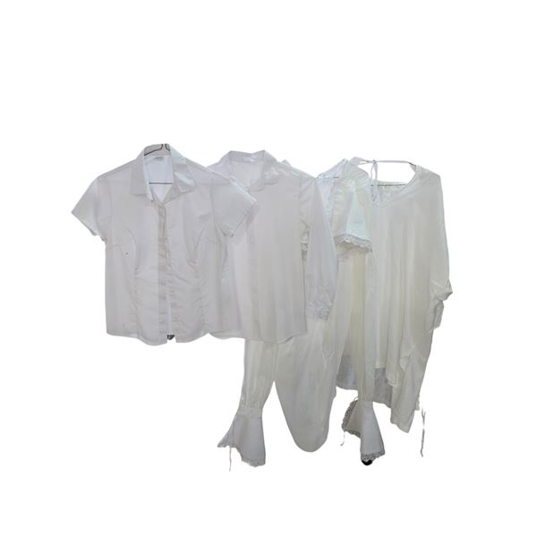 Mixed White Medical/Lab Apparel Lot - Shirts, Pants & Patient Gowns  - Film/TV Wardrobe
