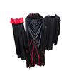 Image 2 : Lot of Black Costume Apparel - Ruffle Blouse, Flame-Trim Cape with Clasp & Long Skirt - Film/TV Ward