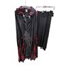 Image 4 : Lot of Black Costume Apparel - Ruffle Blouse, Flame-Trim Cape with Clasp & Long Skirt - Film/TV Ward