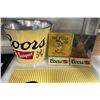 Image 2 : Lot of Coors Banquet Barware & Advertising - Beer Bucket, Tap Handle, Bar Mat & Signage Set