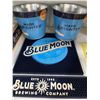 Image 2 : Lot of Blue Moon Brewing Barware & Advertising - Tap Handle, Beer Buckets, Bar Mats & Display Case