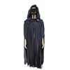 Image 1 : Black Hooded Tattered Costume Robe - Medieval/Plague Doctor Style Cloak