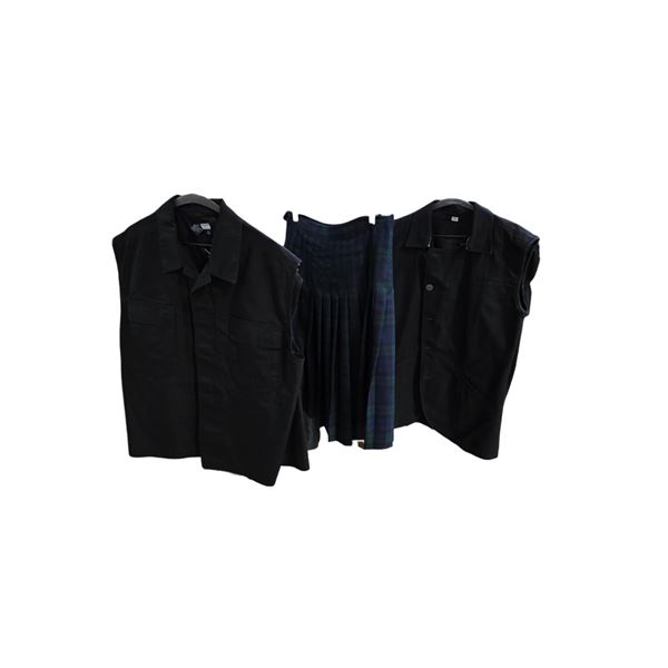 Lot of Assorted Black Garments - Sleeveless Tops & Pleated Skirt