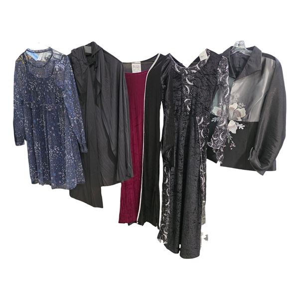 Lot of Assorted Womenâ€™s Dresses & Eveningwear - Floral, Velvet & Black Formal St