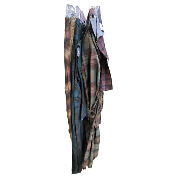 Lot of Assorted Plaid Garments - Skirts, Pants & Tops in Mixed Patterns and Colors (Various Sizes)
