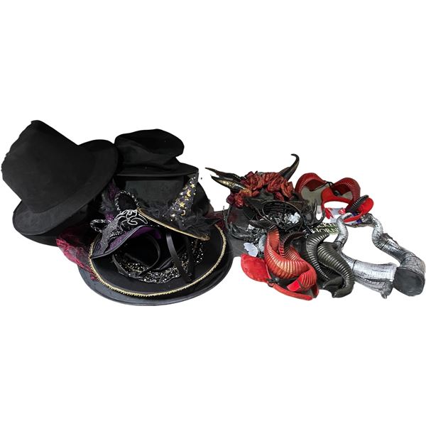 Group of Various Set Dec Devil Horns, Hats, Etc.