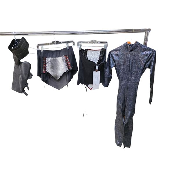 Lot of Assorted Costume Pieces Including Bodysuit, Corset & Accessories
