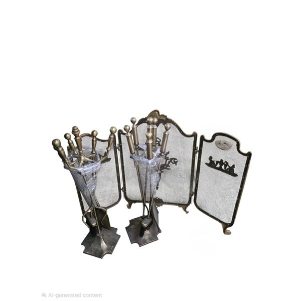 Fireplace Gate w/2 Fireplace Tools Set