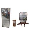 Image 1 : Group of 2 Mirrors (H49" & H61") & Vintage Clock (For Parts/Repair)