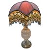 Image 1 : Decorative Glass Table Lamp, H19"