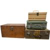 Image 1 : Assorted Vintage Suitcases, Storage Cases & Wooden Box