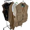 Image 1 : Assorted Faux Fur Vests, Knit Shawl & Multi-Pocket Utility Vest Lot - Film/TV Wardrobe