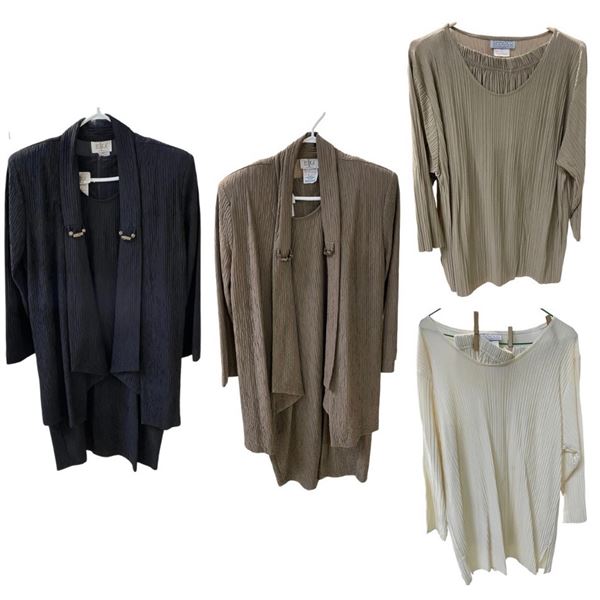 Assorted Pleated Tops & Matching Cardigan Sets Lot - Film/TV Wardrobe