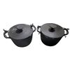 Image 2 : Set Dec Pair of Black Cast Iron Dutch Ovens