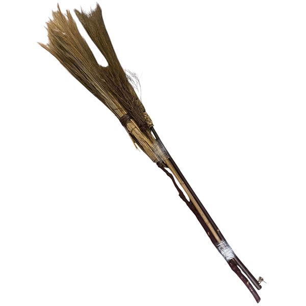 Group of Rustic Besom Broom Prop