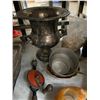 Image 3 : Assorted Vintage Items - Silver-Plated Bucket, Binoculars, Hand Drill, Copper Pots, and Agate Stone