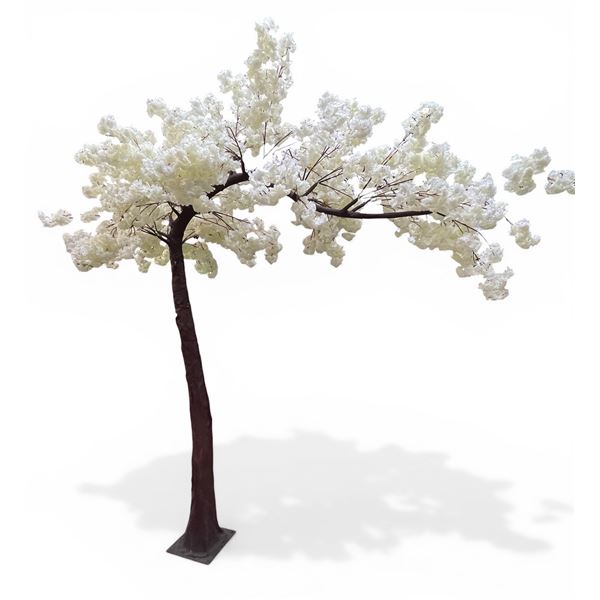 Life-Sized Artificial White Cherry Blossom Tree