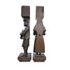Image 2 : Pair of Carved Wooden Musician Figures, H19" Each