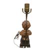 Image 3 : Double-Socket Desk Lamp, Gold-toned and Figural Cherub Bust Lamp Bases (untested)