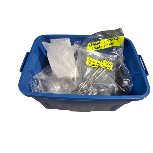 Group of "Hero' Set Dec - Beakers for Tar Liquid, Tongs, and Strikers