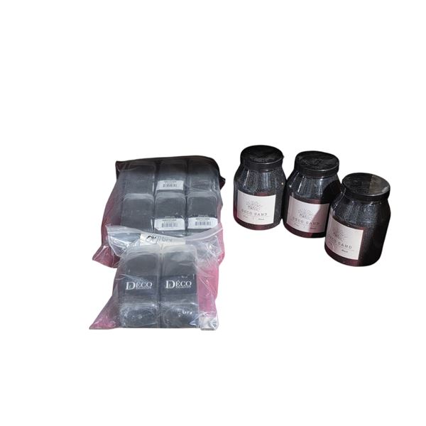 11-Pcs Black Sand Decor